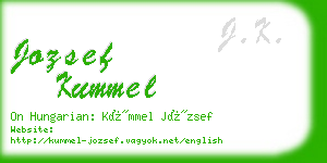 jozsef kummel business card